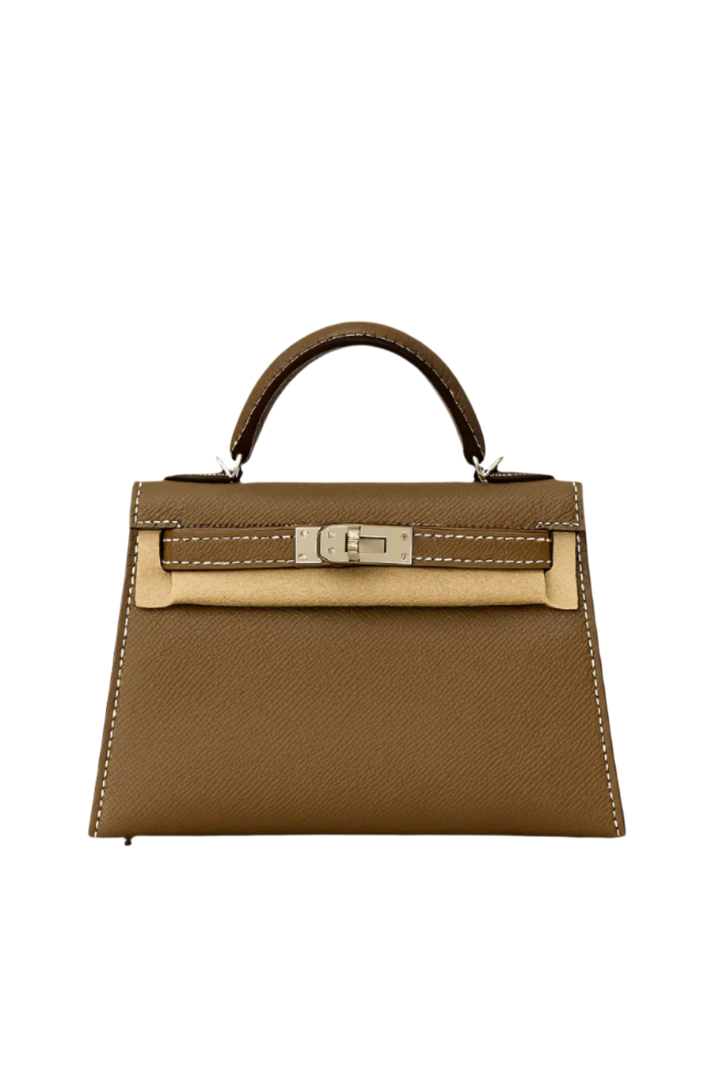 Hermès Mini Kelly II in Etoupe Epsom with Palladium Hardware