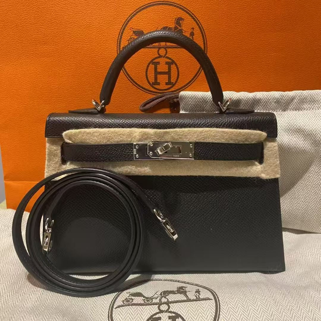 Hermès Mini Kelly II 25 in Black with Palladium Hardware (K Stamp)