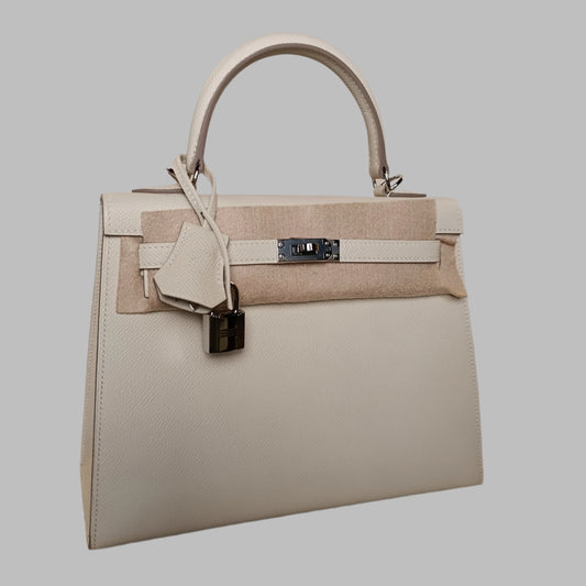 Hermès Kelly 25 / White /Epsom