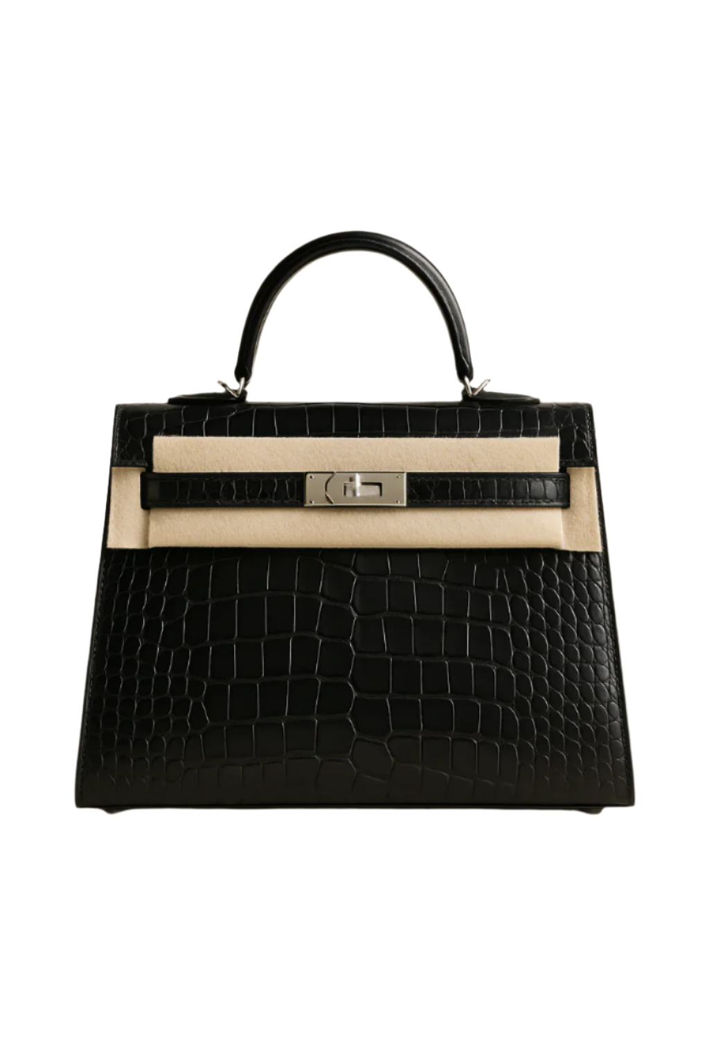 Hermès Mini Kelly II in Black Matte Alligator with Palladium Hardware (K Stamp)
