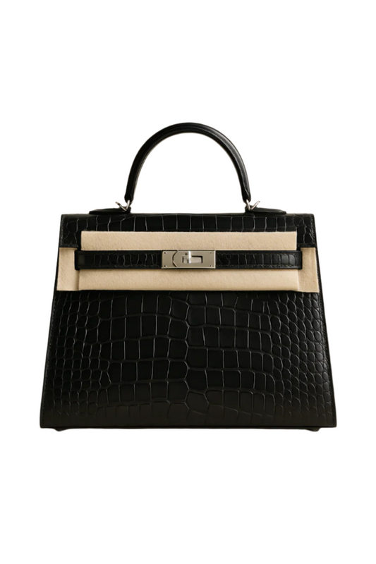 Hermès Mini Kelly II in Black Matte Alligator with Palladium Hardware (K Stamp)