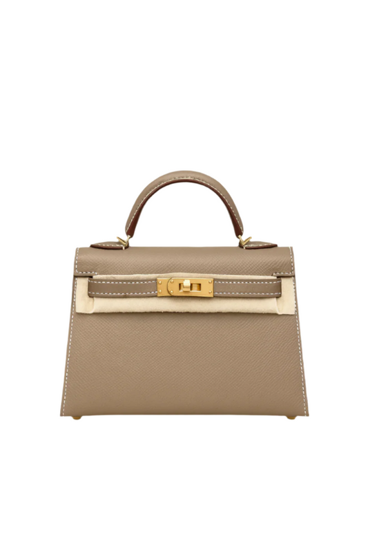 Hermès Mini Kelly II Etoupe Epsom with Gold Hardware
