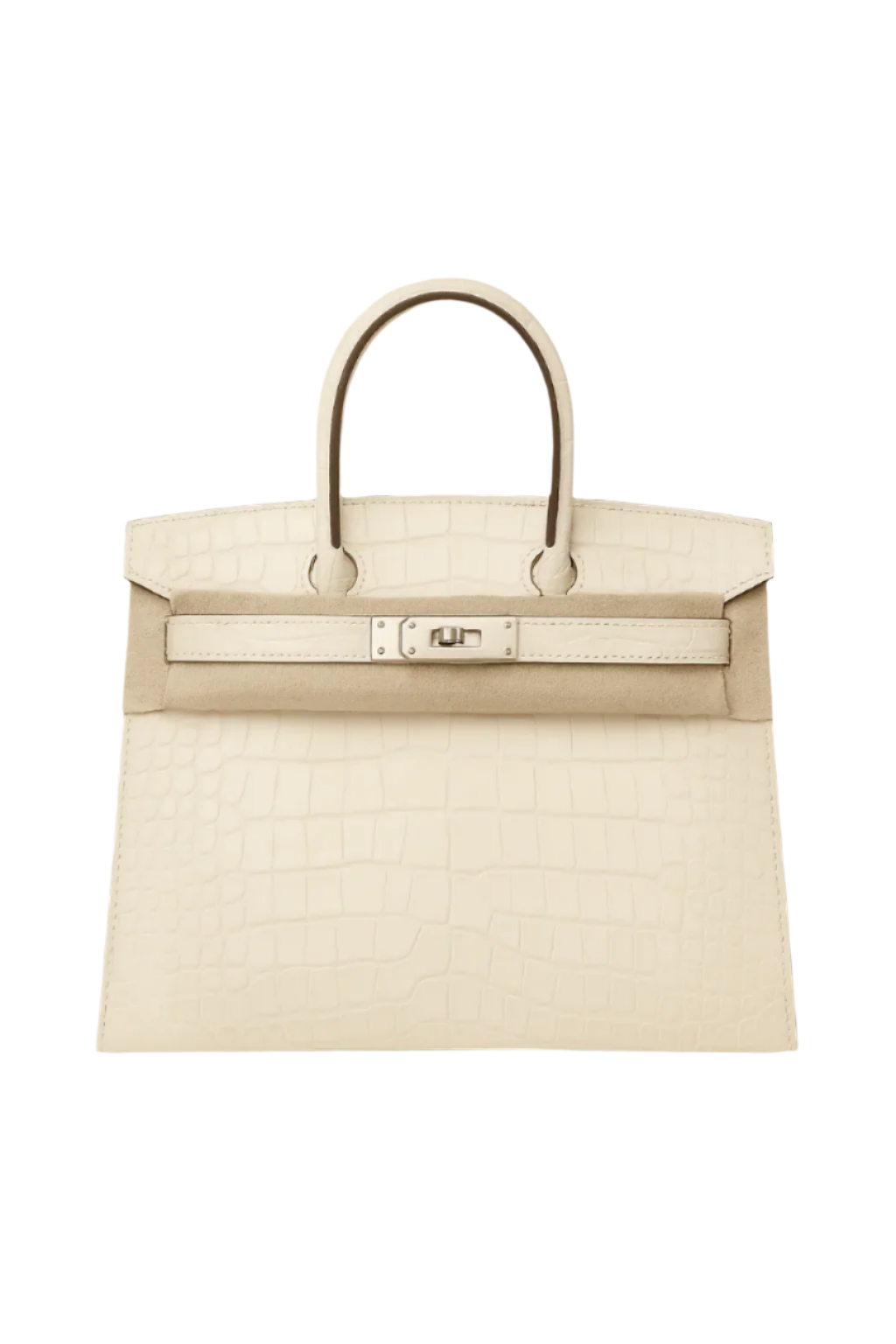 Hermès Mini Kelly II in Boreal Satine Nata Alligator with Palladium Hardware (K Stamp)