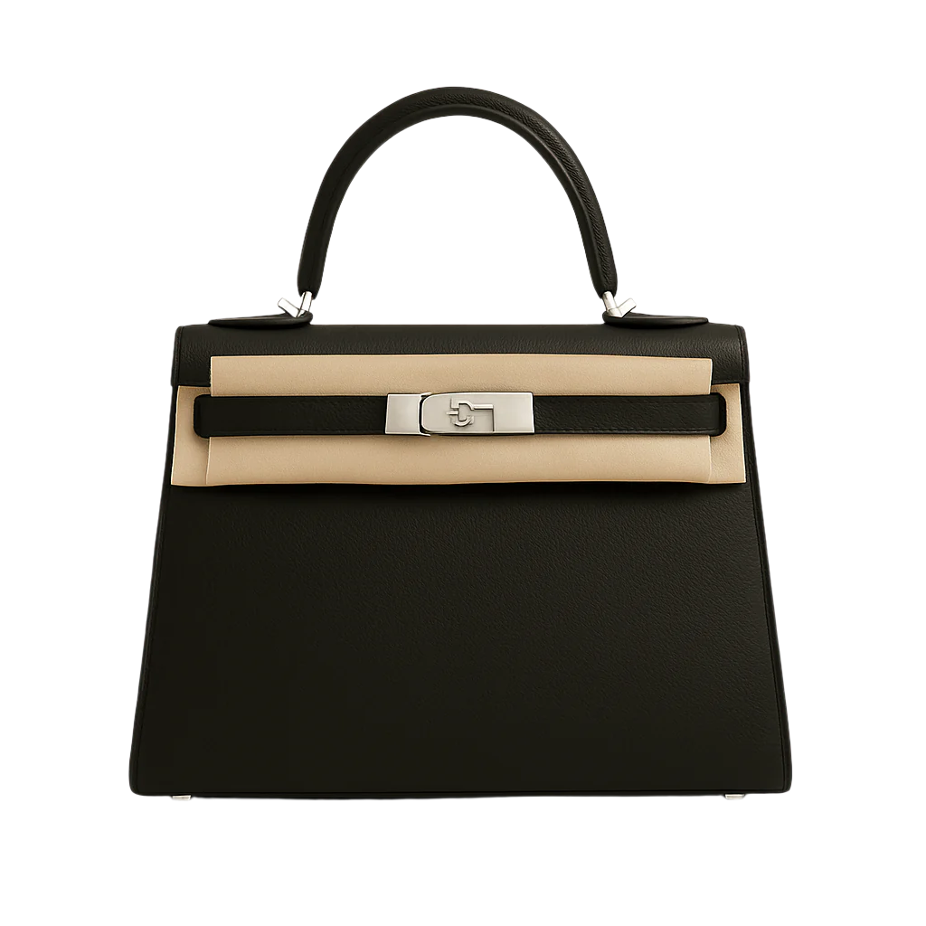 Hermès Mini Kelly II in Black Epsom with “Ct Dove Clasp” Hardware (K Stamp)