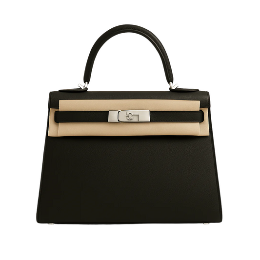 Hermès Mini Kelly II in Black Epsom with “Ct Dove Clasp” Hardware (K Stamp)