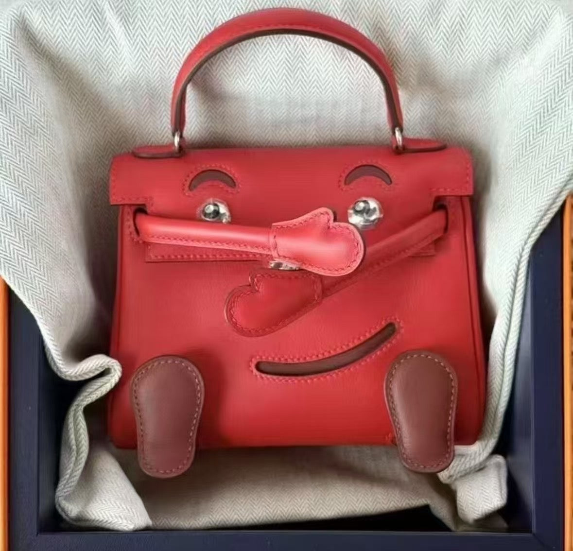 Hermès Kelly Doll Sunshine Red and Rouge H (W Stamp)